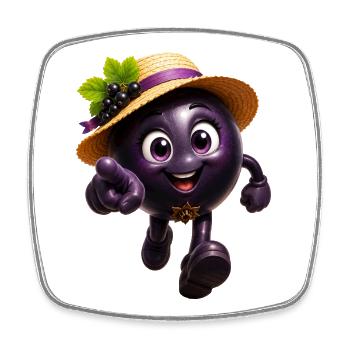 currant - Square fridge magnet - white - Front