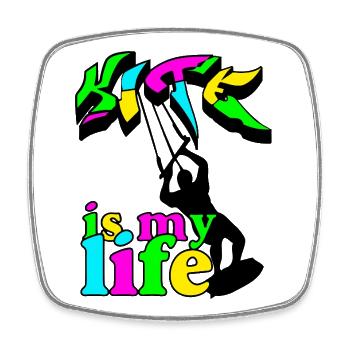 Kite Surfing is my Life Kiteboarding, Kitesurfer - Viereckiger Kühlschrankmagnet - Weiß - Vorne