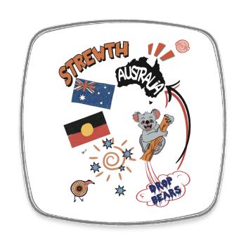 Strewth Australia Drop Bears - echt jetzt - Viereckiger Kühlschrankmagnet - Weiß - Vorne