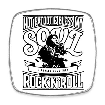 Hot Patootie Bless My Soul Vector Art Custom Color - Square fridge magnet - white - Front
