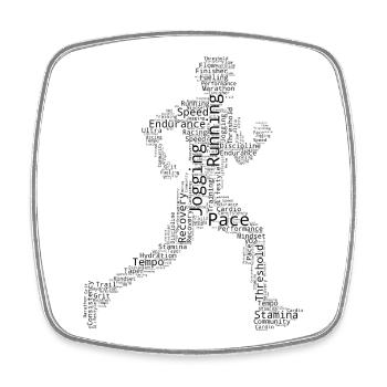 Idée cadeau pour la course de marathon pour les marathoniens - Magnet carré - blanc - Devant