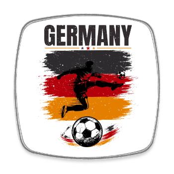Germany Football Fan Shirt - Germany Soccer - Square fridge magnet - white - Front