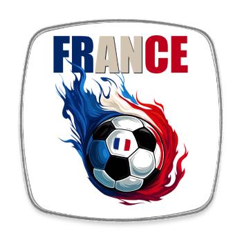 Frankreich Fußball Merch - Viereckiger Kühlschrankmagnet - Weiß - Vorne