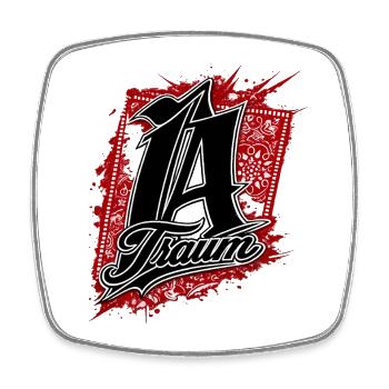 LA Dream Bandana Logo - Magnet carré - blanc - Devant