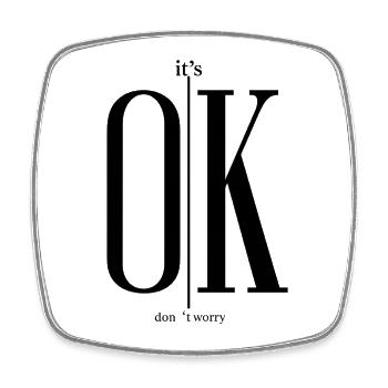 Unclear design – image is missing - Square fridge magnet - white - Front