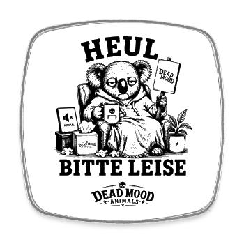 Nicht jedes Problem braucht ein Publikum. - Viereckiger Kühlschrankmagnet - Weiß - Vorne