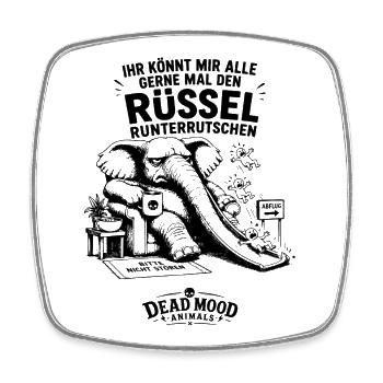 Sarkasmus-Fans, Kaffeeliebhaber & Kollegen - Viereckiger Kühlschrankmagnet - Weiß - Vorne