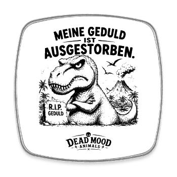 Lustiger T-Rex Dinosaurier Spruch | Sarkasmus Büro - Viereckiger Kühlschrankmagnet - Weiß - Vorne