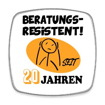Comic Geburtstag 20 Jahre Happy Birthday - Viereckiger Kühlschrankmagnet - Weiß - Vorne