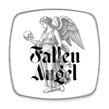 Fallen Angel - Square fridge magnet - white - Front