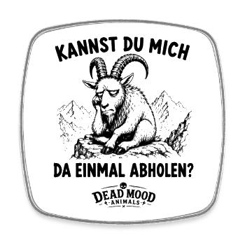 Genervter Steinbock | Meeting Buzzword Humor - Viereckiger Kühlschrankmagnet - Weiß - Vorne