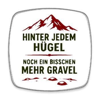 Gravel Bergpfad Motivationszitat - Viereckiger Kühlschrankmagnet - Weiß - Vorne