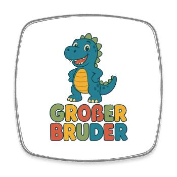 Dinosaurier Großer Bruder - Viereckiger Kühlschrankmagnet - Weiß - Vorne