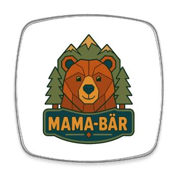 Mama Bär Berg Wildnis - Viereckiger Kühlschrankmagnet - Weiß - Vorne