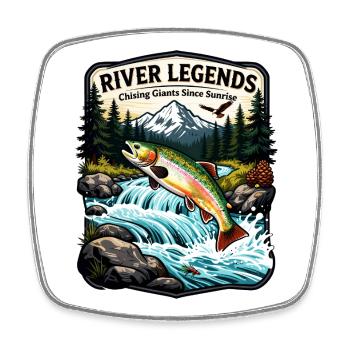 River Legends Sunrise Giants - Square fridge magnet - white - Front