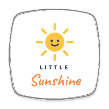 PETIT RAYON DE SOLEIL - Magnet carré - blanc - Devant