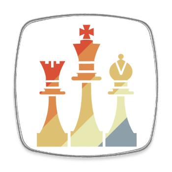 Croquis de pièces d’échecs vintage - Magnet carré - blanc - Devant