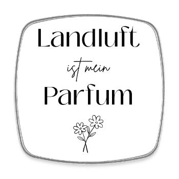 Landluft ist mein Parfum - Viereckiger Kühlschrankmagnet - Weiß - Vorne