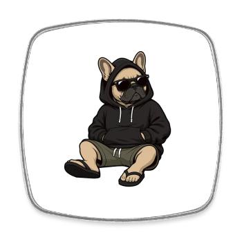Bouledogue français Frenchie Propriétaire de Frenchie - Magnet carré - blanc - Devant