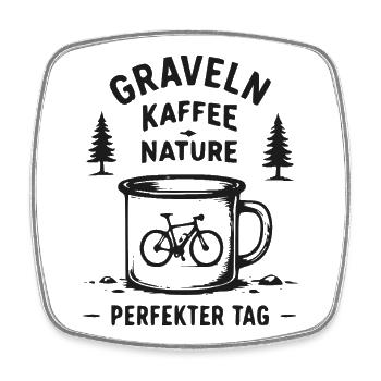 Graveln Kaffee Nature – Perfekter Tag - Viereckiger Kühlschrankmagnet - Weiß - Vorne