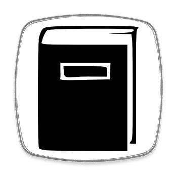 Buch Bücher lesen Geschenk - Viereckiger Kühlschrankmagnet - Weiß - Vorne
