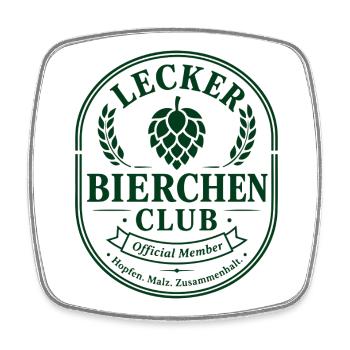  Bierliebhaber BIER-BIERCHEN saufen Urlaubsreise - Viereckiger Kühlschrankmagnet - Weiß - Vorne