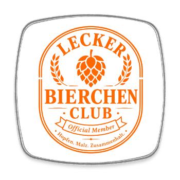  Bierliebhaber BIER-BIERCHEN saufen Urlaubsreise - Viereckiger Kühlschrankmagnet - Weiß - Vorne