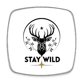 Moose Nature Wild - Square fridge magnet - white - Front