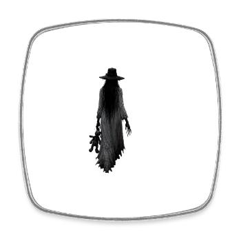 horror_shirt_transparent - Square fridge magnet - white - Front