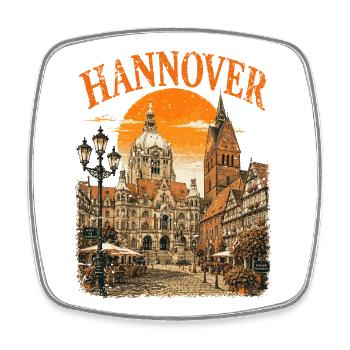 Historique historique de Hanover - Magnet carré - blanc - Devant