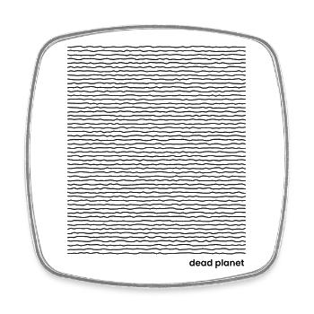 Lignes ondulées géométriques - Magnet carré - blanc - Devant