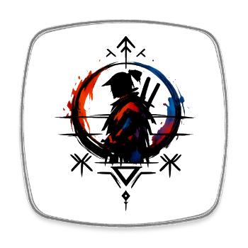 Roue des couleurs du pouvoir - Magnet carré - blanc - Devant