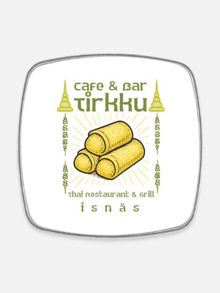 Rouleaux de printemps Tirkku - Magnet carré - blanc