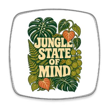 Jungle State of Mind – Tropische Pflanzen - Viereckiger Kühlschrankmagnet - Weiß - Vorne