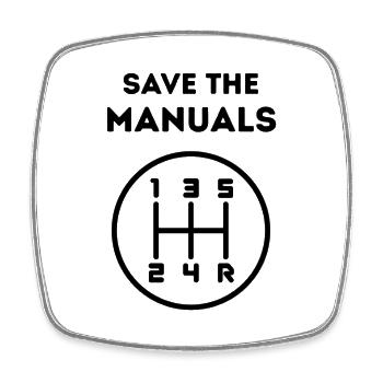 Rettet die Handbücher - Viereckiger Kühlschrankmagnet - Weiß - Vorne
