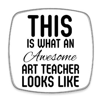 Kunstlehrerin Künstler Kreatives Geschenk - Viereckiger Kühlschrankmagnet - Weiß - Vorne