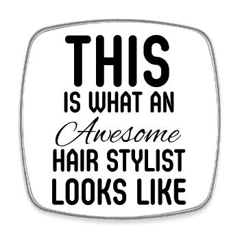 Friseur Friseur Salonbesitzer Geschenk - Viereckiger Kühlschrankmagnet - Weiß - Vorne