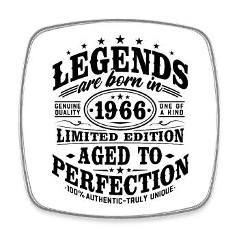 1966 Jahrgang Vintage Geburtstag Geschenk Retro - Viereckiger Kühlschrankmagnet - Weiß - Vorne