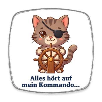 Käpt'n Fiete: Alles hört auf mich! - Viereckiger Kühlschrankmagnet - Weiß - Vorne