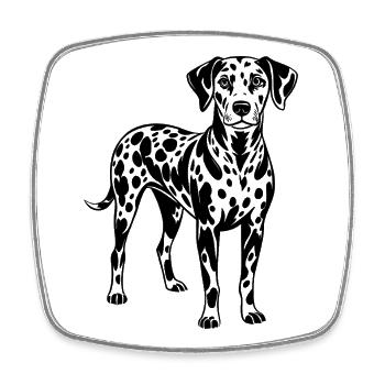 Dalmatian - Square fridge magnet - white - Front