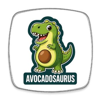 Niedlicher Avocadosaurus Dinosaurier T-Rex - Viereckiger Kühlschrankmagnet - Weiß - Vorne
