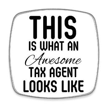 Tax Agent Accounting Financial Advisor Gift - Square fridge magnet - white - Front