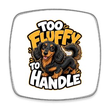 Dachshund - Square fridge magnet - white - Front
