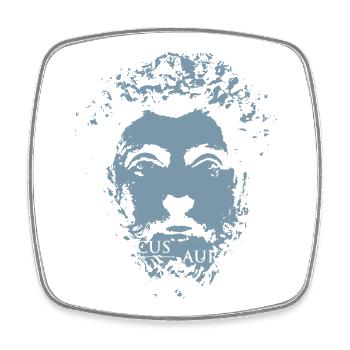 Marcus Aurelius portrait - Square fridge magnet - white - Front