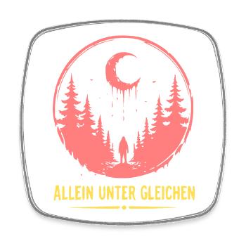 Allein Unter Gleichenwald - Viereckiger Kühlschrankmagnet - Weiß - Vorne