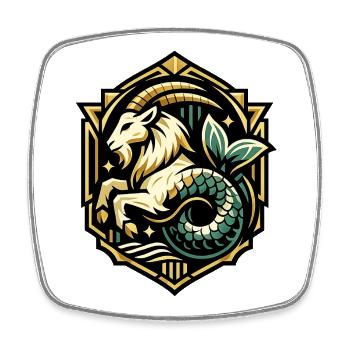 Heraldic Horse Dragon - Square fridge magnet - white - Front