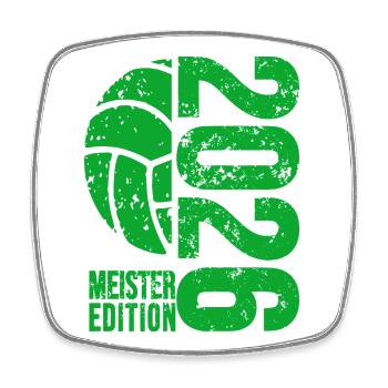 Volleyball Master Shirt 2026, Green , Bottle - Square fridge magnet - white - Front