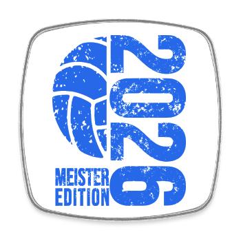 Maillot Volleyball Master 2026, bleu, sweat à capuche, casquette - Magnet carré - blanc - Devant