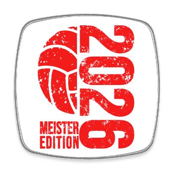 Volleyball Master Shirt 2026, Red, Hoodie, Mug - Square fridge magnet - white - Front