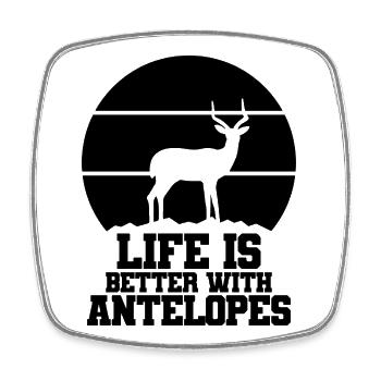 Antelope Humor Saying - Square fridge magnet - white - Front